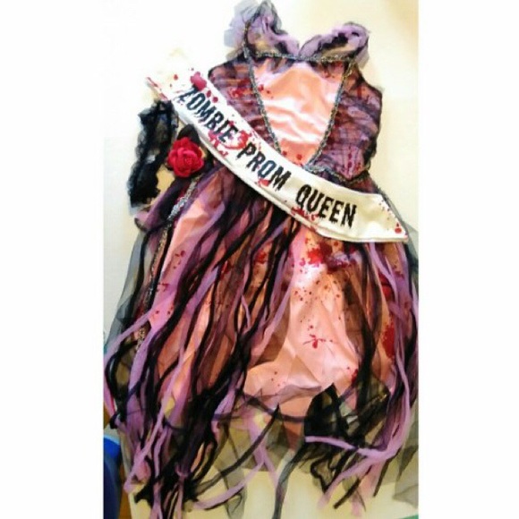Zombie Prom Queen Halloween Costume Kids Large